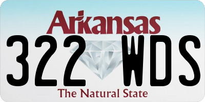 AR license plate 322WDS