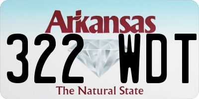 AR license plate 322WDT