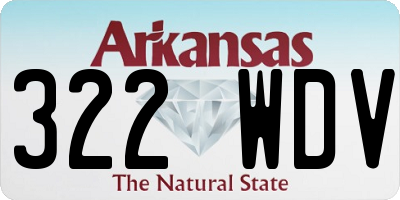 AR license plate 322WDV