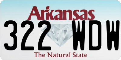 AR license plate 322WDW