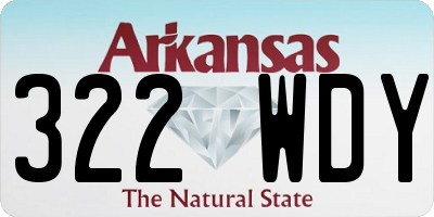 AR license plate 322WDY
