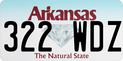 AR license plate 322WDZ