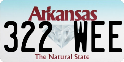 AR license plate 322WEE