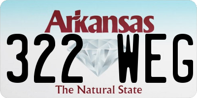 AR license plate 322WEG