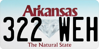 AR license plate 322WEH