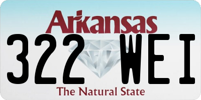 AR license plate 322WEI