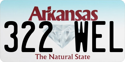 AR license plate 322WEL