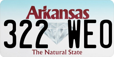 AR license plate 322WEO
