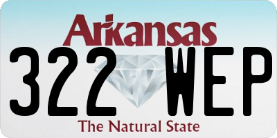 AR license plate 322WEP