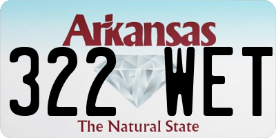 AR license plate 322WET