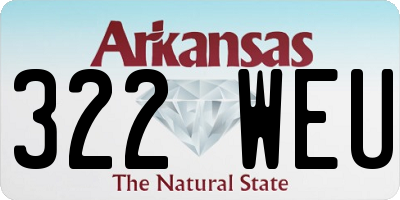 AR license plate 322WEU