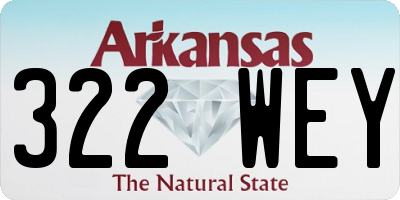 AR license plate 322WEY