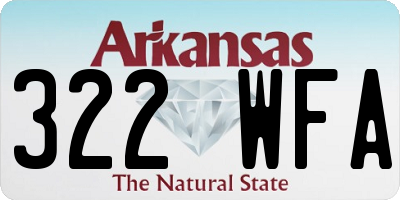 AR license plate 322WFA