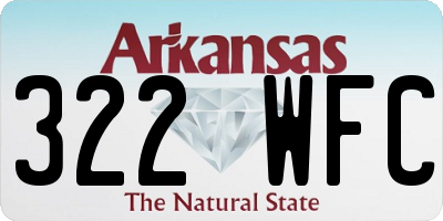 AR license plate 322WFC