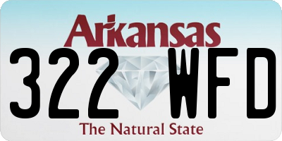 AR license plate 322WFD