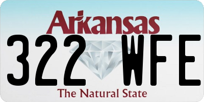 AR license plate 322WFE