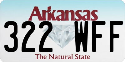AR license plate 322WFF