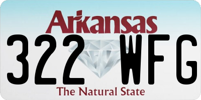 AR license plate 322WFG