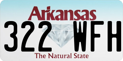 AR license plate 322WFH