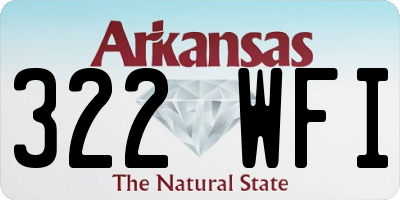 AR license plate 322WFI