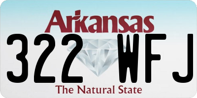 AR license plate 322WFJ
