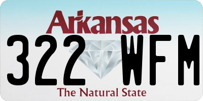 AR license plate 322WFM