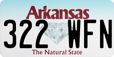 AR license plate 322WFN