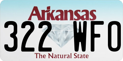 AR license plate 322WFO