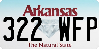 AR license plate 322WFP