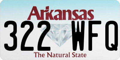 AR license plate 322WFQ
