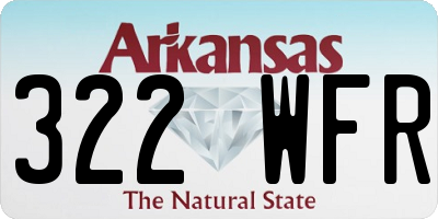 AR license plate 322WFR