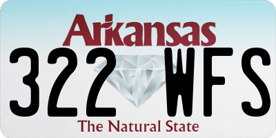 AR license plate 322WFS