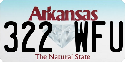 AR license plate 322WFU