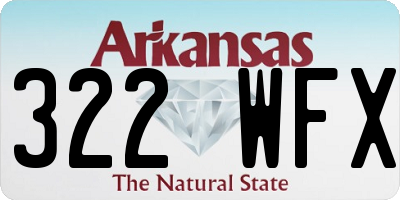 AR license plate 322WFX