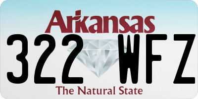 AR license plate 322WFZ