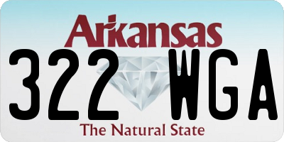 AR license plate 322WGA