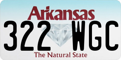 AR license plate 322WGC