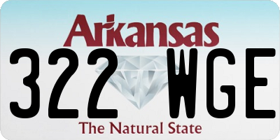 AR license plate 322WGE