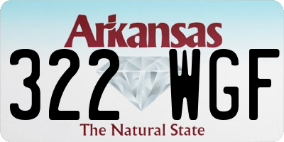 AR license plate 322WGF
