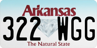AR license plate 322WGG