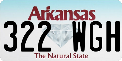 AR license plate 322WGH