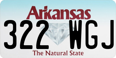 AR license plate 322WGJ