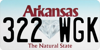 AR license plate 322WGK
