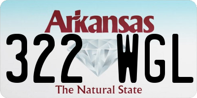 AR license plate 322WGL