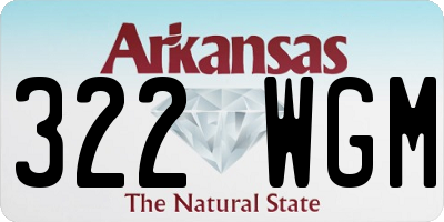 AR license plate 322WGM
