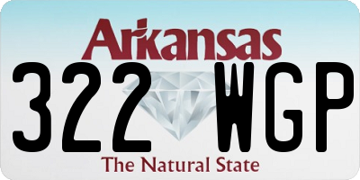 AR license plate 322WGP