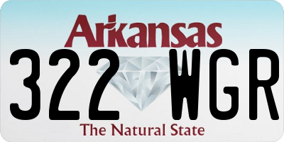 AR license plate 322WGR
