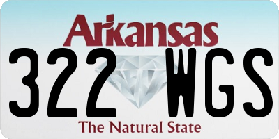 AR license plate 322WGS