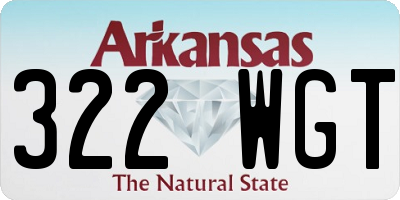 AR license plate 322WGT