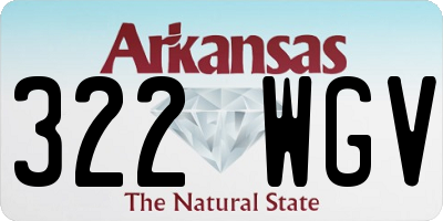 AR license plate 322WGV